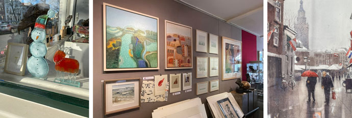 Kunstcadeaus in Galerie de Hollandsche Maagd glaskunst, schilderijen en tekeningen